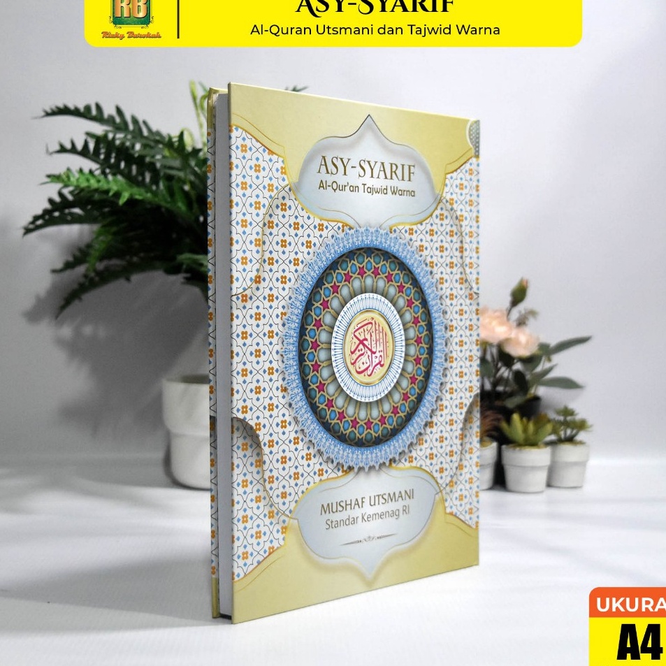 UKURAN BESAR  21x3cm Mushaf Alquran Asy Syarif A4 Besar HC Tajwid Warna Al Quran Utsmani Non Terjema
