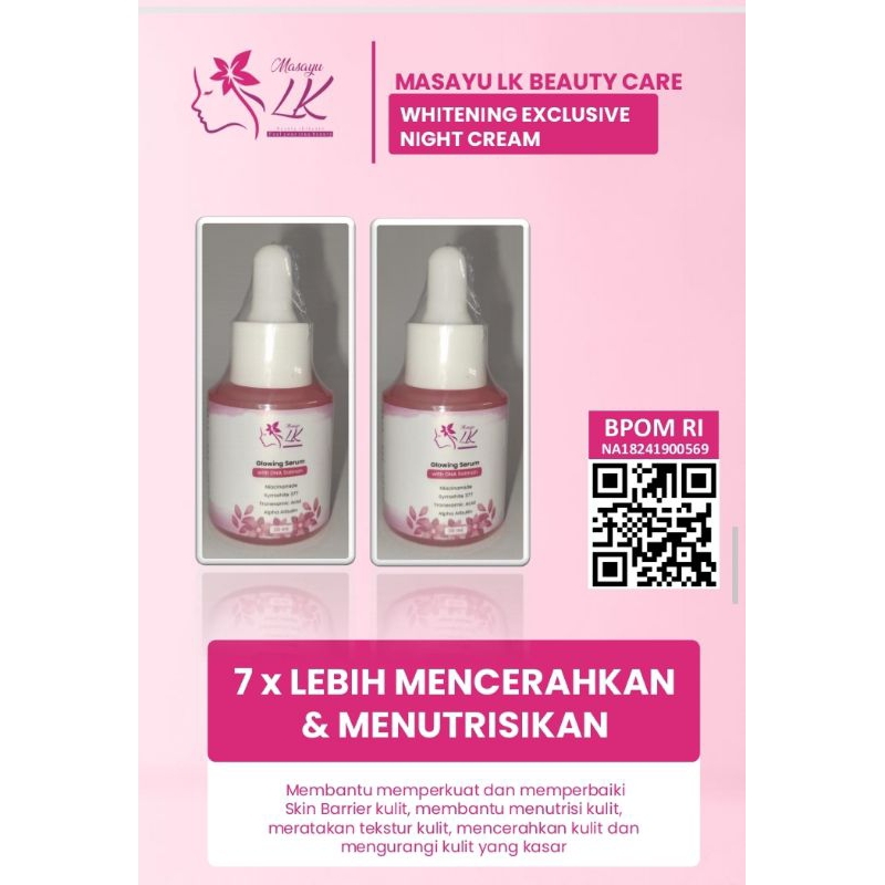 Glowing Serum with  DNA Salmon/Masayu LK Beauty care/Serum/perawatanKulitWajah/bpom