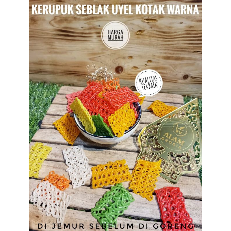 

(Kerupuk Mentah) Kerupuk Seblak Uyel Kotak Warna Kualitas Premium 250g, 500g, 1kg