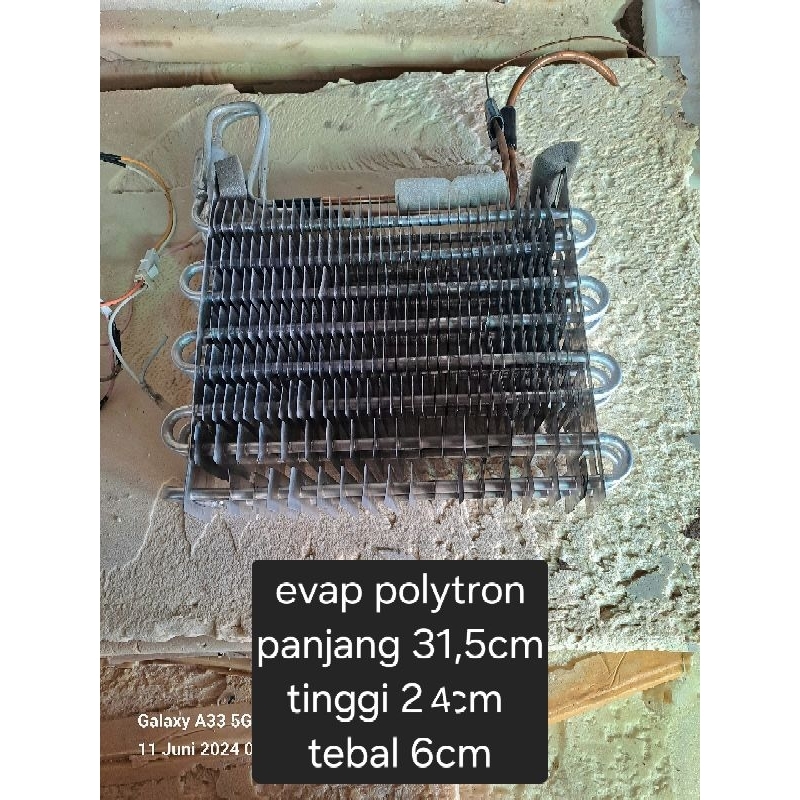 Evap copotan bekas kulkas polytron