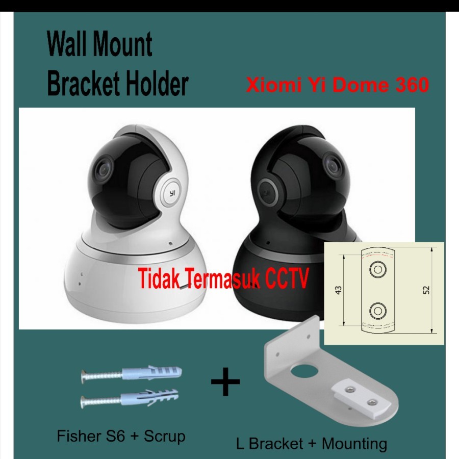 yi home dome x camera cctv wall mount wall bracket