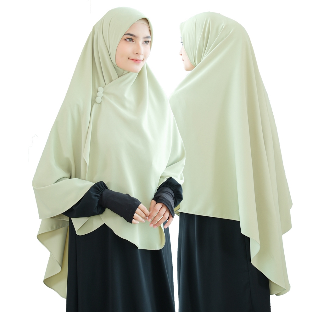 Mazaya | Jilbab Hijab Semi Instan Syar'i Panjang Lebar Simpel Polos Cantik Unik Non Pet Free Bros