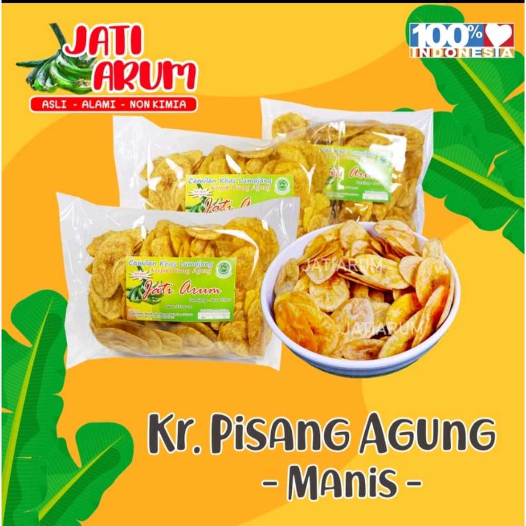 

KERIPIK PISANG JATI ARUM 250 GR / KHAS LUMAJANG