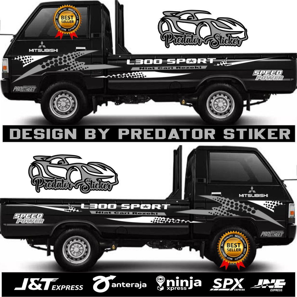 PROMO STIKER MOBIL PICK UP L300 SPORT MURAH STIKER CUTTING PICK UP BISA CUSTOM NAMA