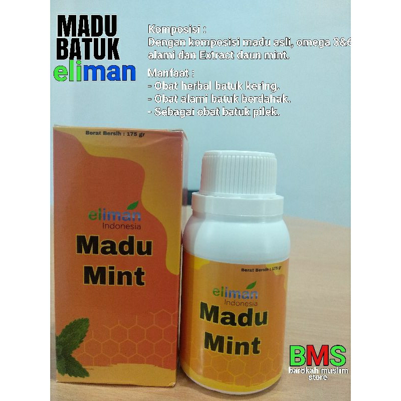 

Madu Mint Madu Batuk Eliman 175gr