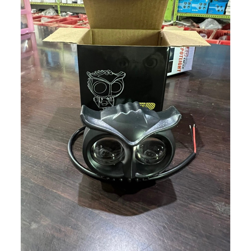 LAMPU TEMBAK OWL 2 LENSA ABS SUPER TERANG 20 WATT DC 12-24 Volt MOTOR MOBIL