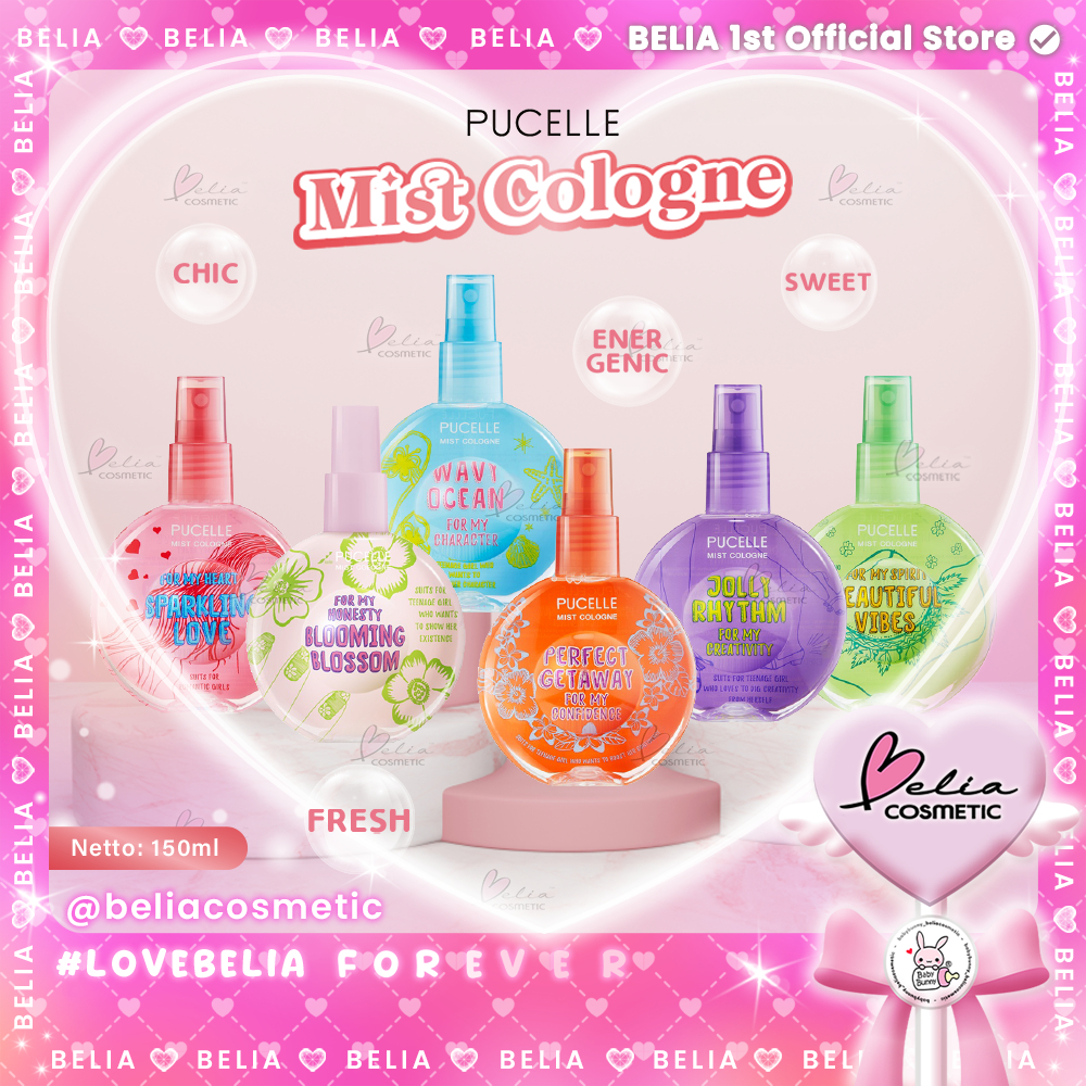❤ BELIA ❤ PUCELLE Mist Cologne 150ml | Parfum Remaja | Parfum Fresh | Parfum Badan | Body Mist