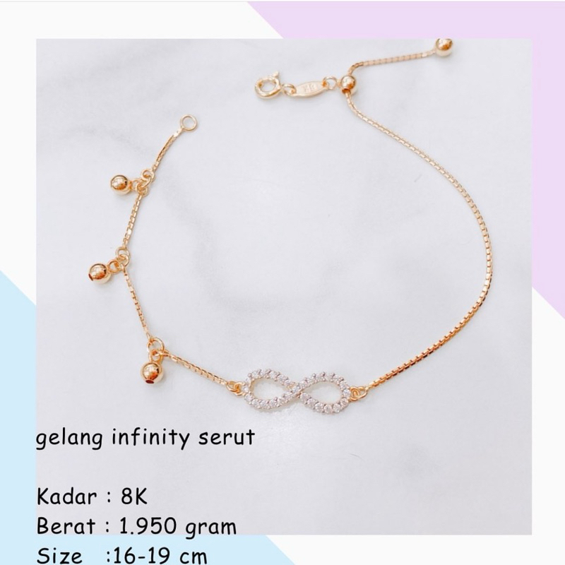 GELANG EMAS INFINITY SERUT 8K 1.950gr