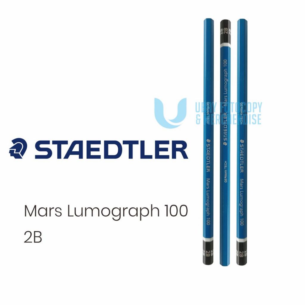 

STAEDTLER Pensil Mars Lumograph Blue 100 / Pensil 2B / Pensil Untuk Ujian