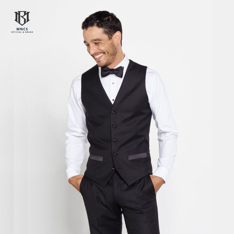 MNCS Rompi Jas Pria Viona Black Grey Slim Fit Original Modern Clothes