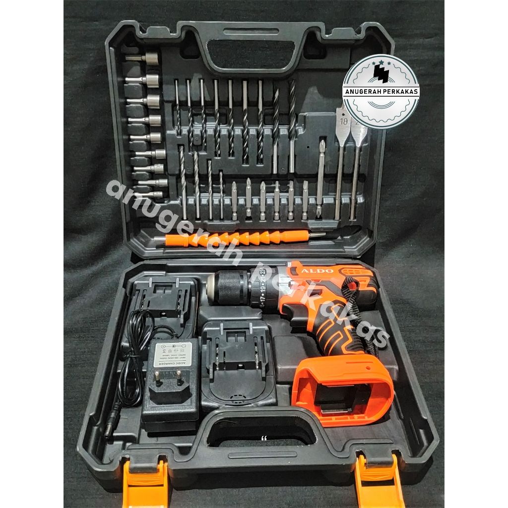 ALDO Mesin Bor Cordless Impact Drill 10mm 21V CDS-175 Mesin Bor Tangan Portable