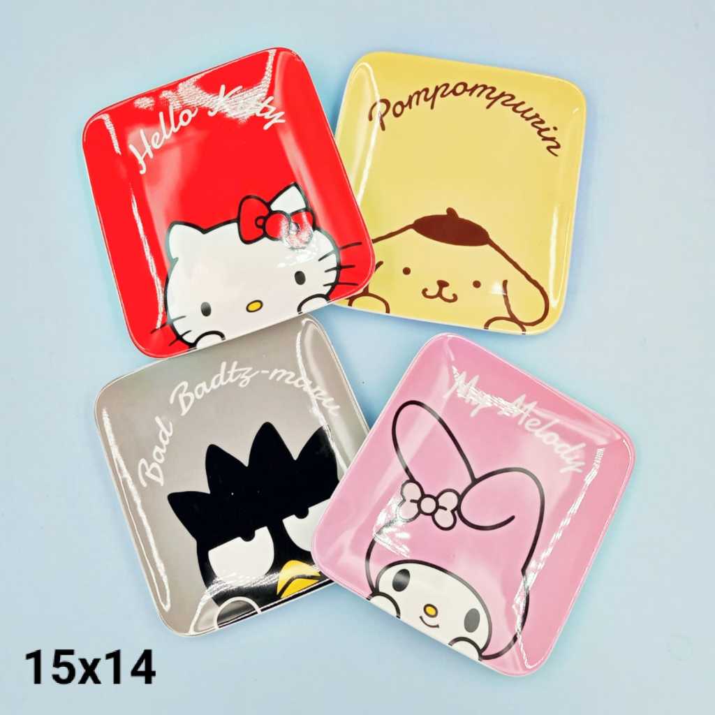 PIRING KERAMIK KOTAK ORI SANRIO | PIRING LEPEK KOTAK ORI