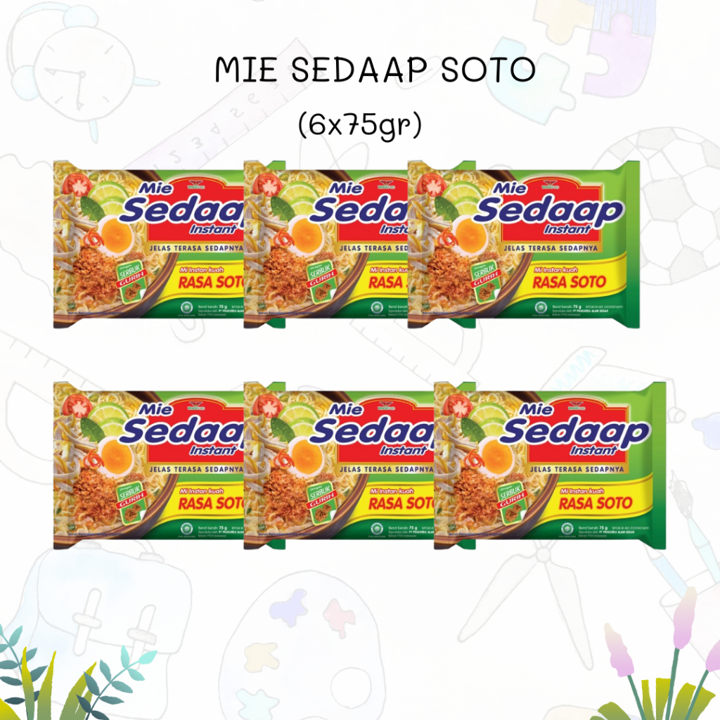

MIE SEDAAP KUAH RASA SOTO 6x75gr