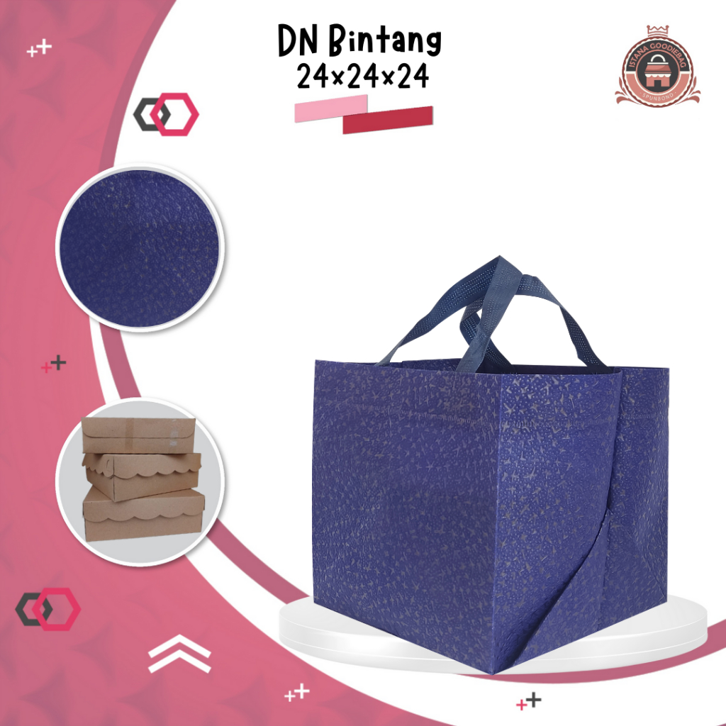 

[SPUNDBOND] Tas Nasi Kotak 22x22 | Tas berkat Nasi Tekstur 24x24x24 | Tas hajatan nasi box | Tas Spundbond Tekstur Premium