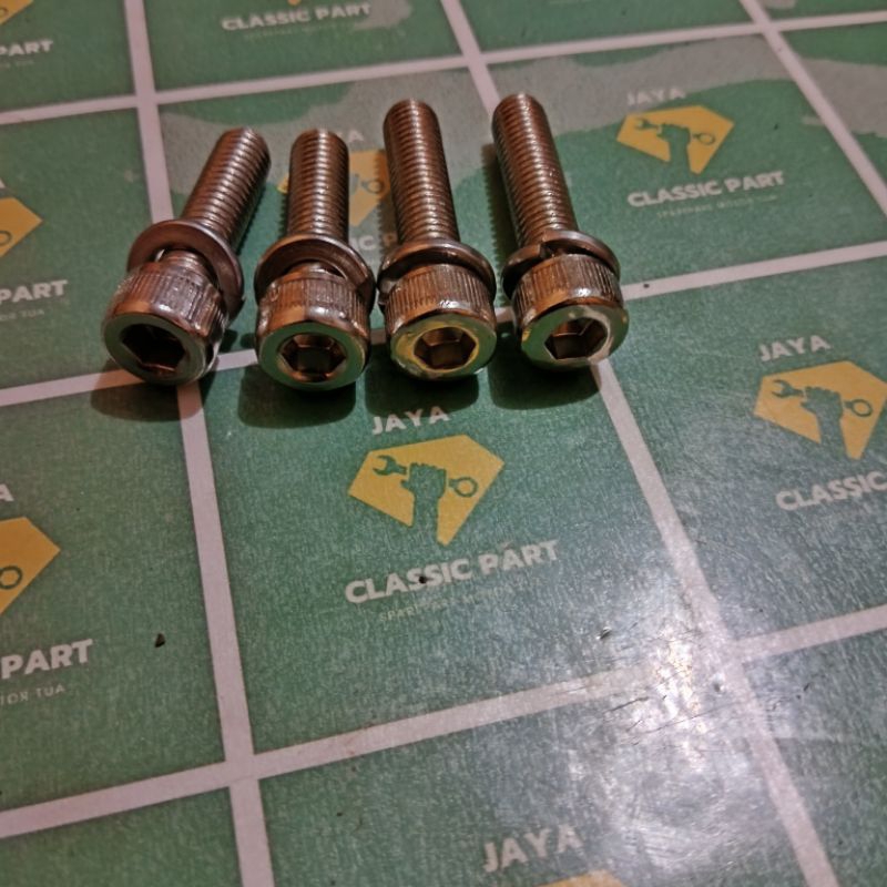 BAUT L CHROOM SEGITIGA ATAS BAWAH CB150R CB 150 R CBR 150R HEXAGON