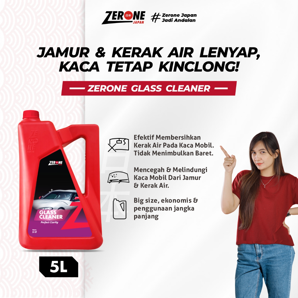 Zerone Japan Glass Super Cleaner 5 liter Obat Jamur Kaca Ampuh