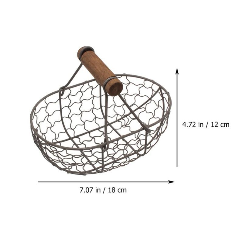 Keranjang Tempat Telur Keranjang Buah Kecil Rotan Storage Basket With Handle Multifungsi Praktis