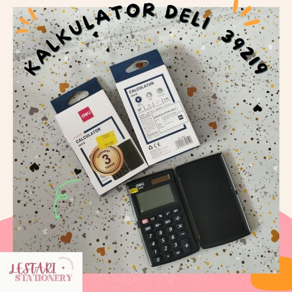 

Kalkulator Deli 39219 | Kalkulator Deli Kecil | Kalkulator Mini Lestari Stationery