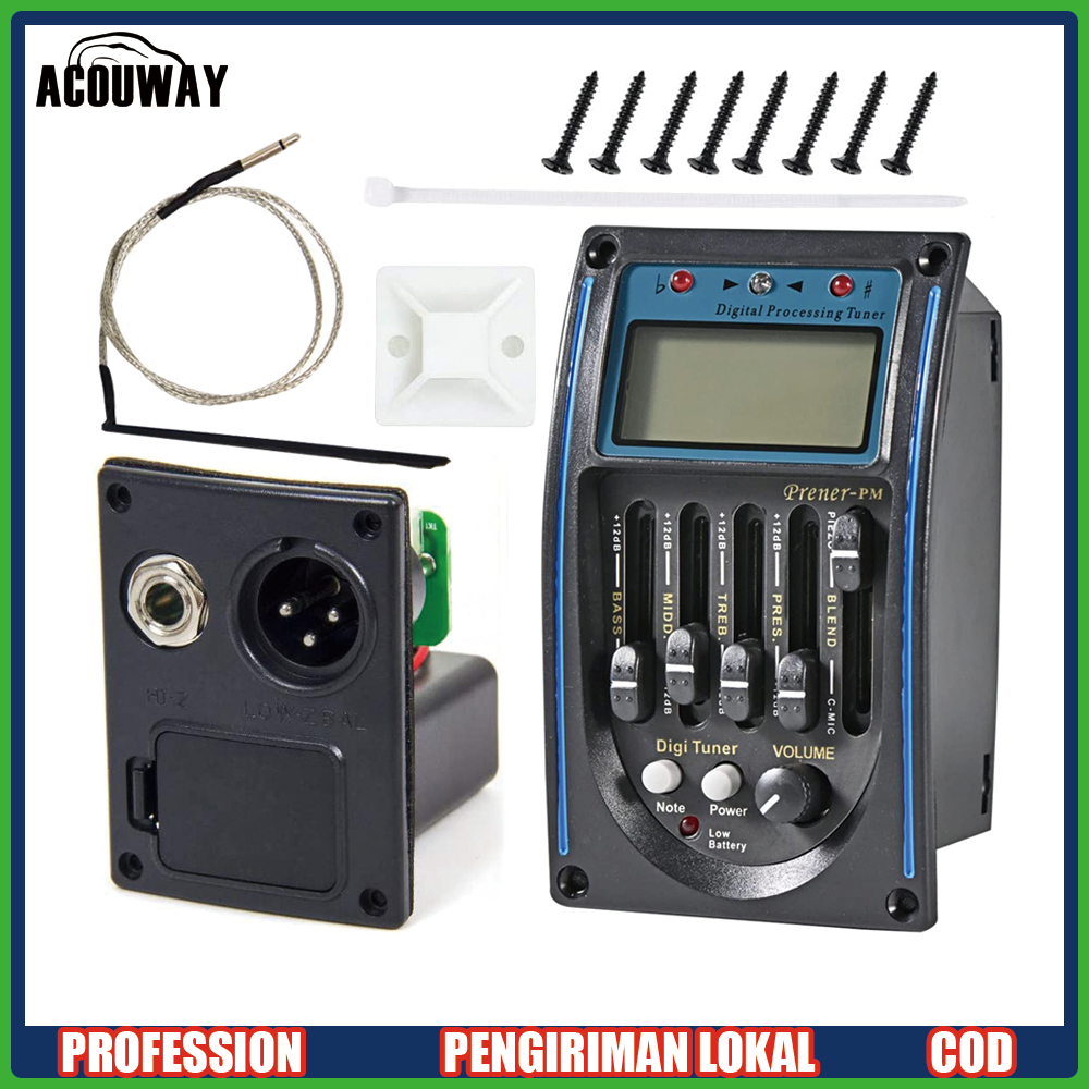 Equalizer Gitar Akustik Preamp LC5 Prener Gitar EQ 5 Band Gitar Acoustic Pickup