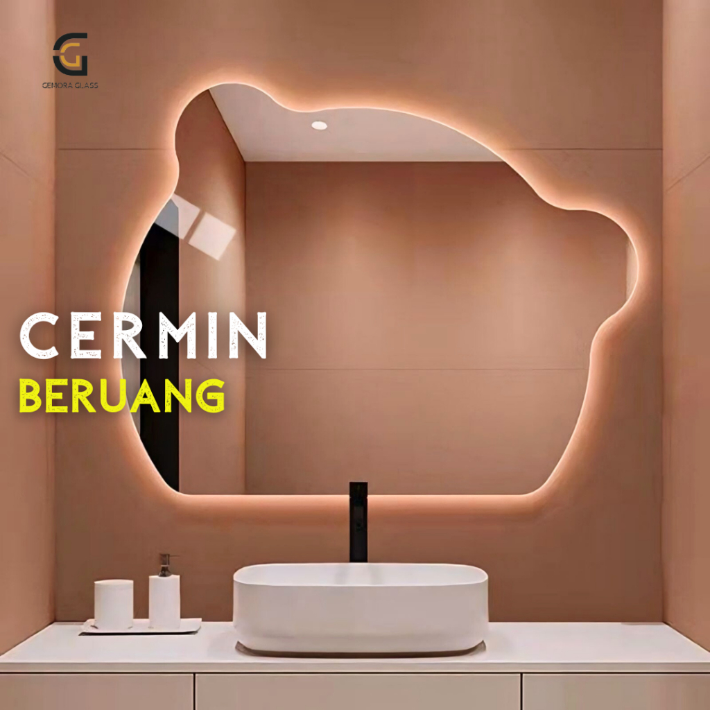 Cermin Beruang Aesthetic Dinding (Free Packing Kayu) Cermin Dinding / Cermin Aesthetic / Kaca Dindin