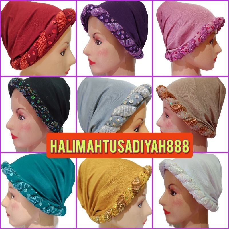 kerpus Payet Ciput plintiran topi nenek hijab instan turban melar umroh haji lebaran bisa cod