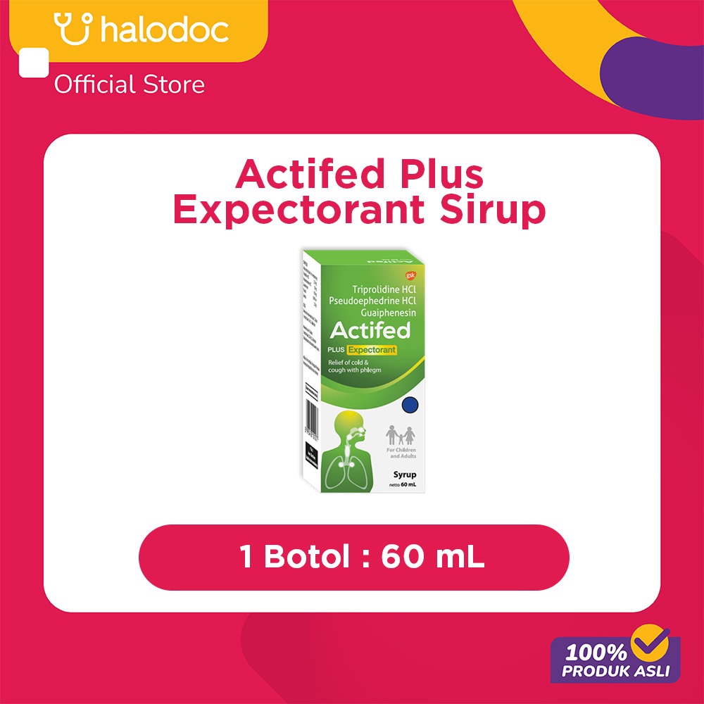 Actifed Plus Expectorant Sirup 60 ml (Hijau)