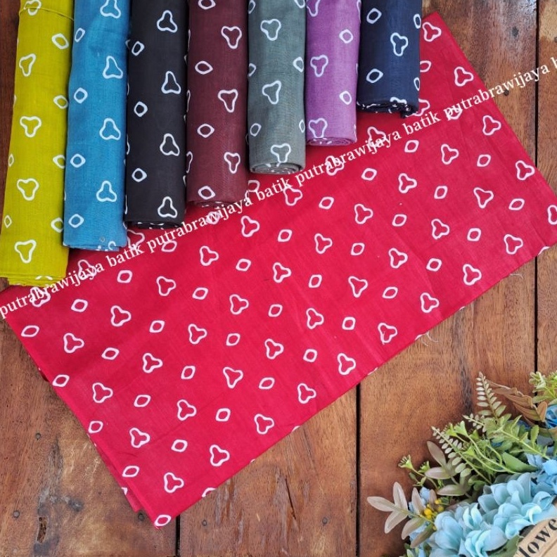 KODE Q99F Kain batik printing motif jumputan cengkeh bahan katun prima halus adem fashion batik wani