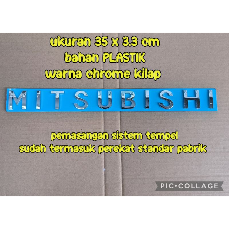 emblem kap mesin tulisan MITSUBISHI untuk mitsubishi DESTINATOR OUTLANDER TRITON XPANDER DLL