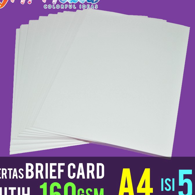 

Bonus Brief Card BC 16 gram A4 isi 5 lembar Kertas Manila Buku Gambar 16 gsm