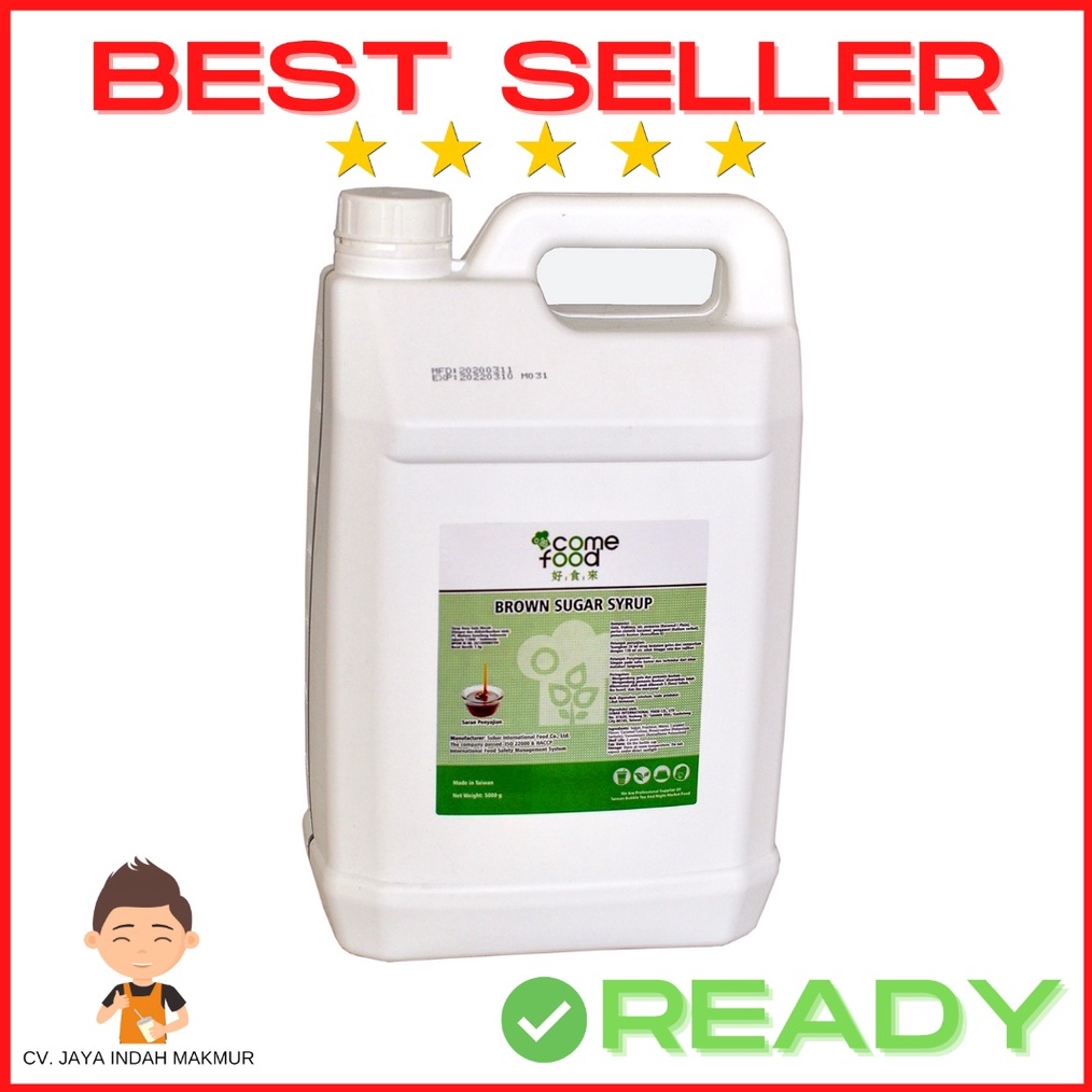 

PAKET INSTAN Brown Sugar Cair Import Taiwan COME FOOD Gula Aren Liquid 5kg BPOM