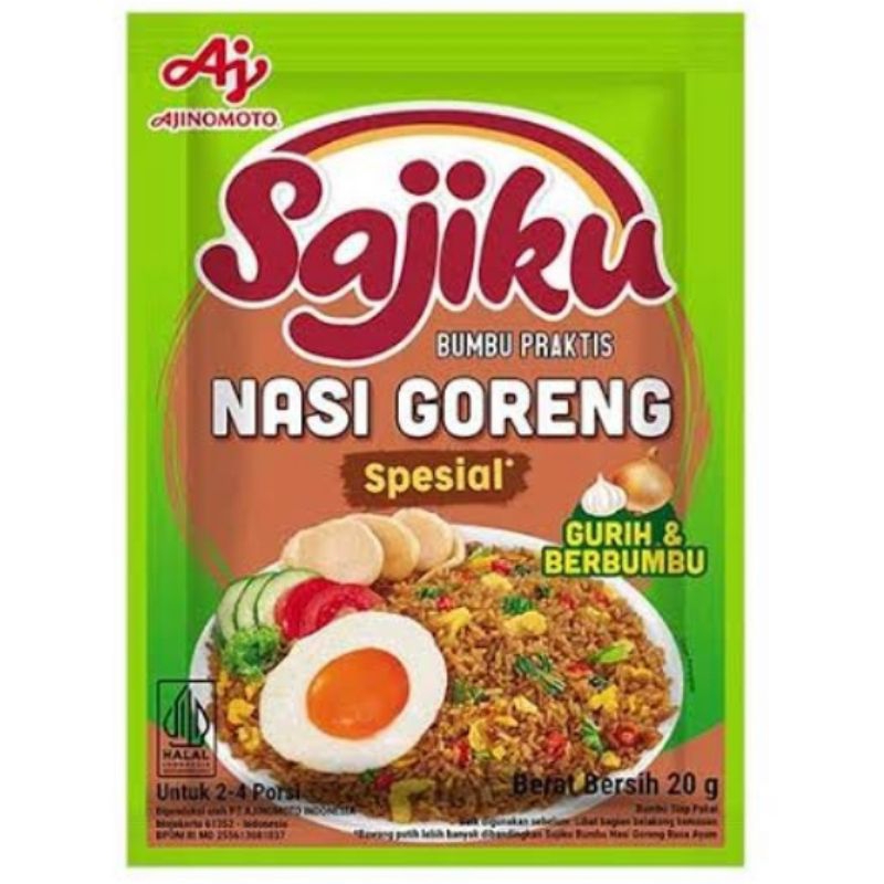 

Sajiku nasi goreng SPESIAL 20gr bumbu nasi goreng