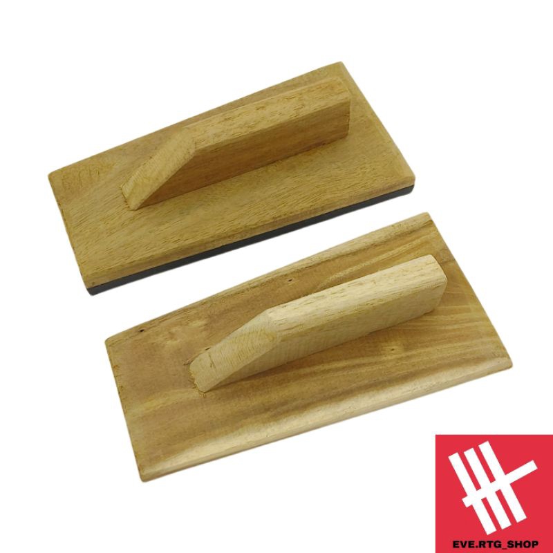 Roskam Kayu Kecil Lapis Busa Gosokan Kayu