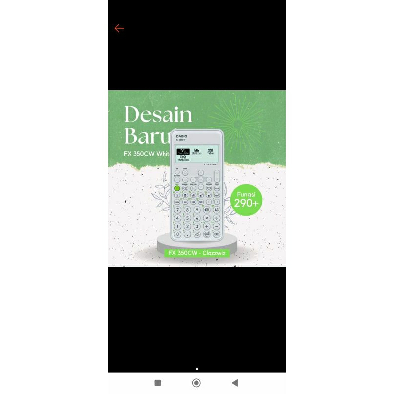 

PROMO !!! CASIO SCIENTIFIC CLASWIZ FX-350CW