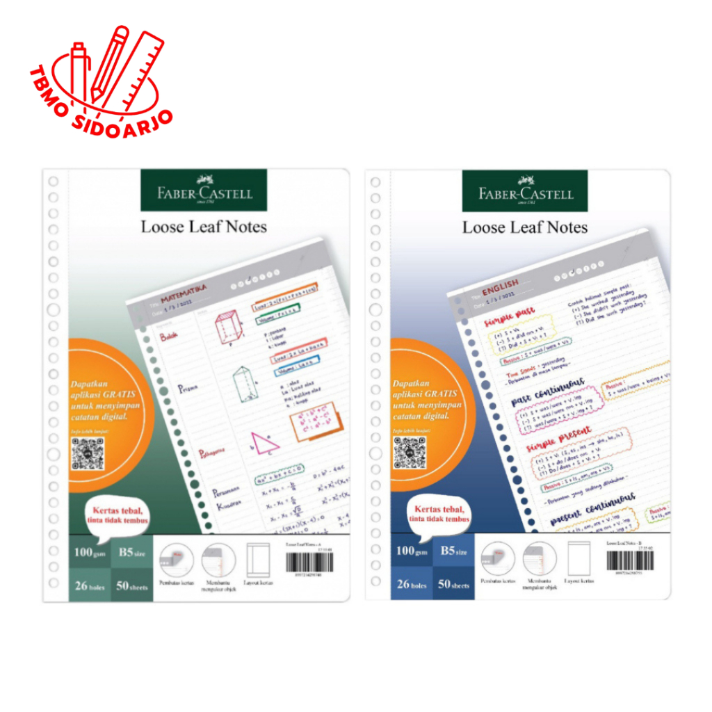 

TBMO Faber Castell Loose Leaf B5 Isi 50 Lembar 100gsm