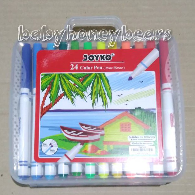 

TERBATAS Spidol color pen CLP5 Joyko 24 warna washable