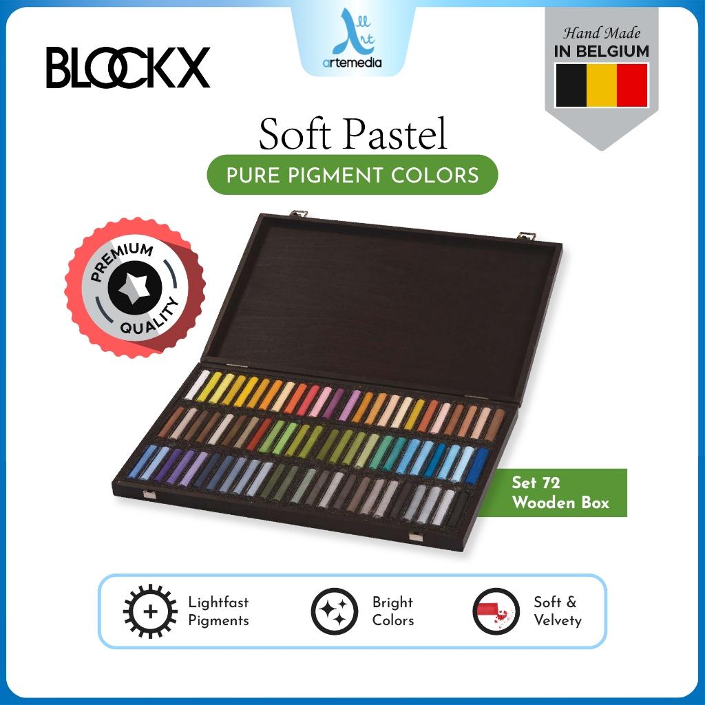

Blockx Soft Pastel Pure Pigment Set 72 Handmade Wooden Box