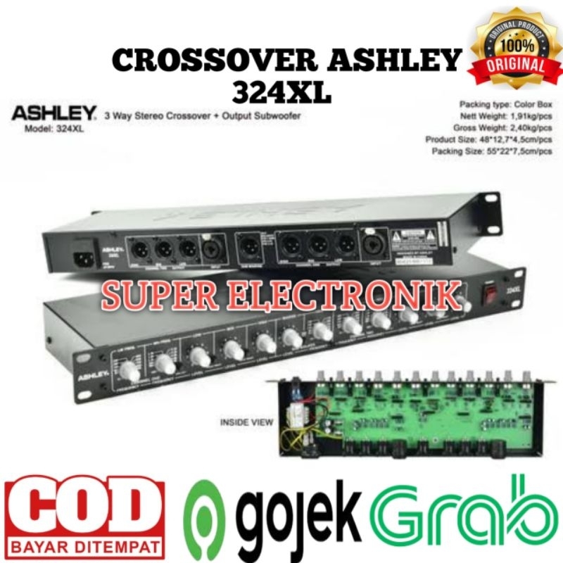 Crossover Ashley 324XL Original Plus Subwoofer Garansi resmi