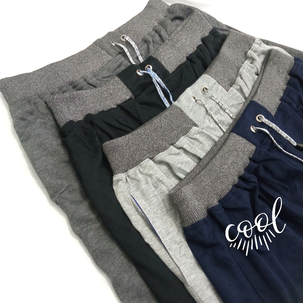 Celana Pendek Pria Jumbo bb 80-110 Bahan Kaos Bebyterry Celana Kolor Pria Jumbo Tebal