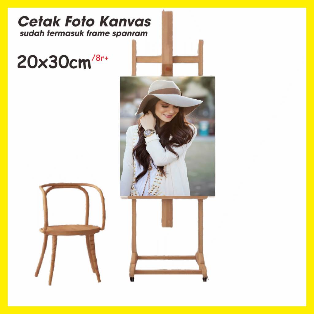 CETAK FOTO KANVAS 20x30cm 8r+/CANVAS PHOTO PRINT + SPANRAM