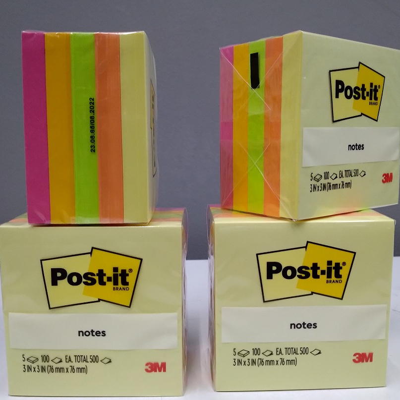 

KF7 3M Post It Super Sticky Notes 6545ASST 3 inch x 3 inch