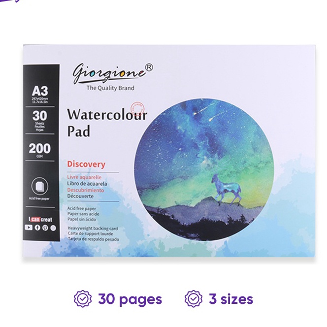 

HJ6 Giorgione Kertas Cat Air Watercolor Paper Pad A3A4A5 GWB3