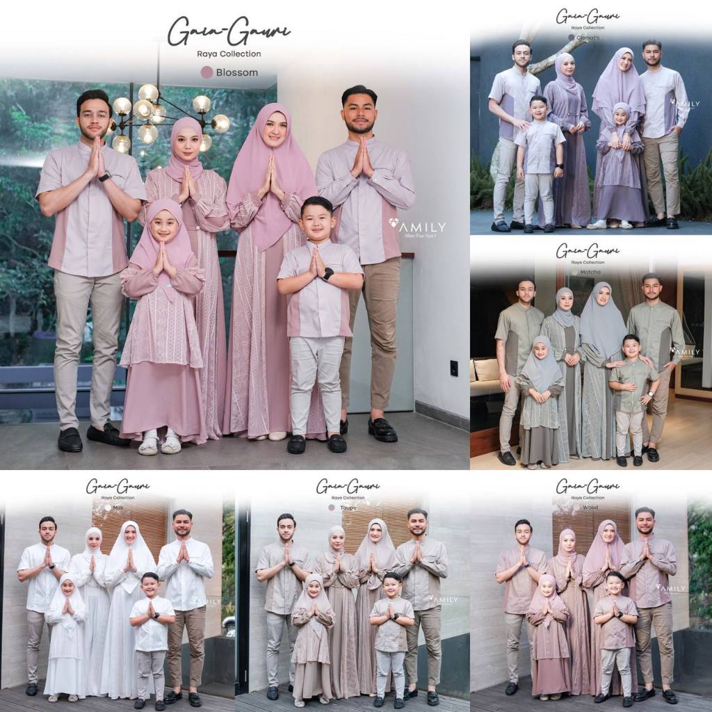 AMILY HIJAB - GAURI DRESS MOM GAMIS SYARI CANTIK BUSUI WUDHU FRIENDLY BAJU BUSANA MUSLIMAH BROKAT ME