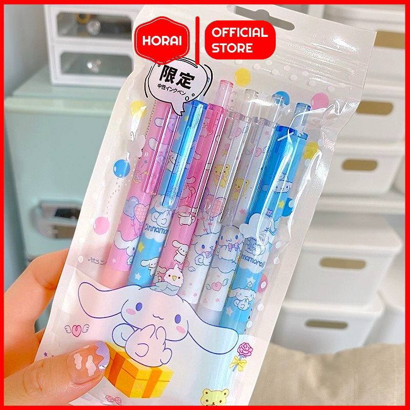 

PULPEN GEL MEKANIK 1SET ISI 6PCS / PULPEN MEKANIK MOTIF CINNAMONROLL KAWAII SANRIO
