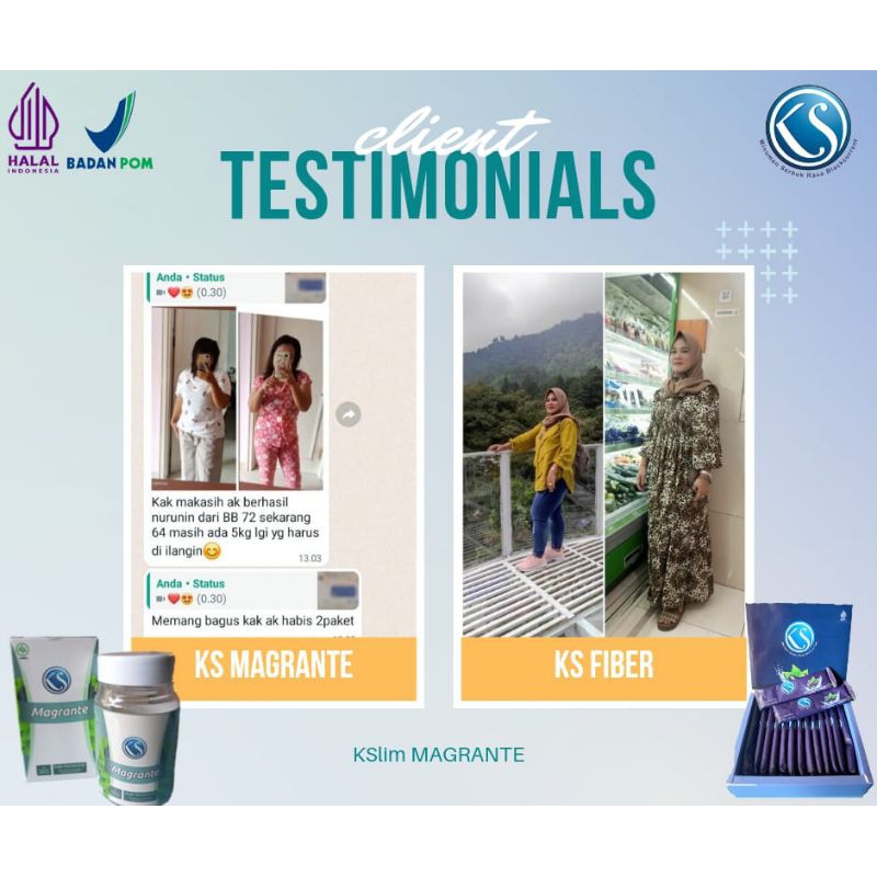 KS MAGRANTE - Pelangsing Herbal Alami Obat Diet BPOM Penurun Berat Badan