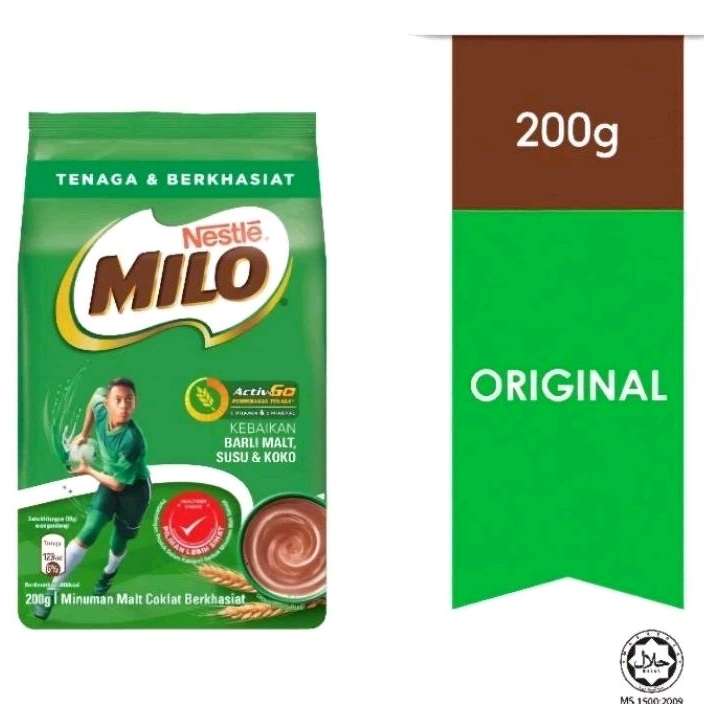 

Nestle Milo Chocolate Malt Active Go 200gr Original