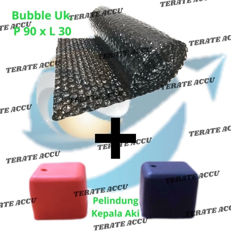 

EXTRA BUBBLE WRAP Ukuran P90 x L30 + Pelindung Karet Kepala Aki