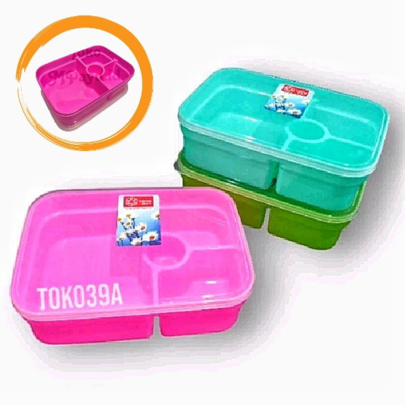 TEMPAT MAKAN BENTO / KOTAK MAKAN CATERING/ MISTING 4 SEKAT YOYOSTAR