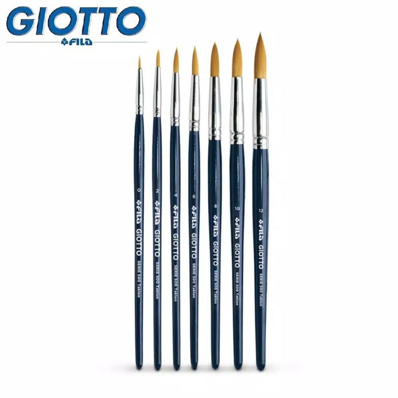 

EKSKLUSIF Kuas Lukis Giotto Art Brush Model KitGiotto Taklon Round Brush 5 Harga Satuan