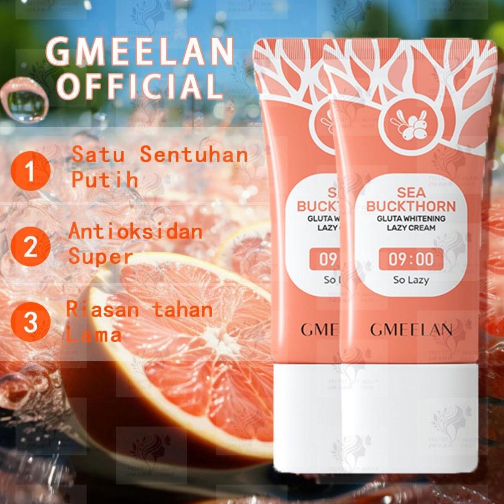 KODE I88J GMEELAN Cream 3GR GMEELAN Gluta Whitening Lazy Cream Day Cream Niacinamide Whitening