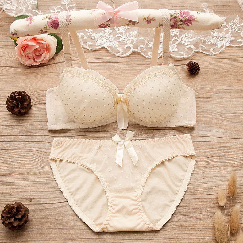 KODE N32E TERMURAH Set Bra  BH pakaian dalam cewek wanita remaja bahan import korea seksi KR17 kawat
